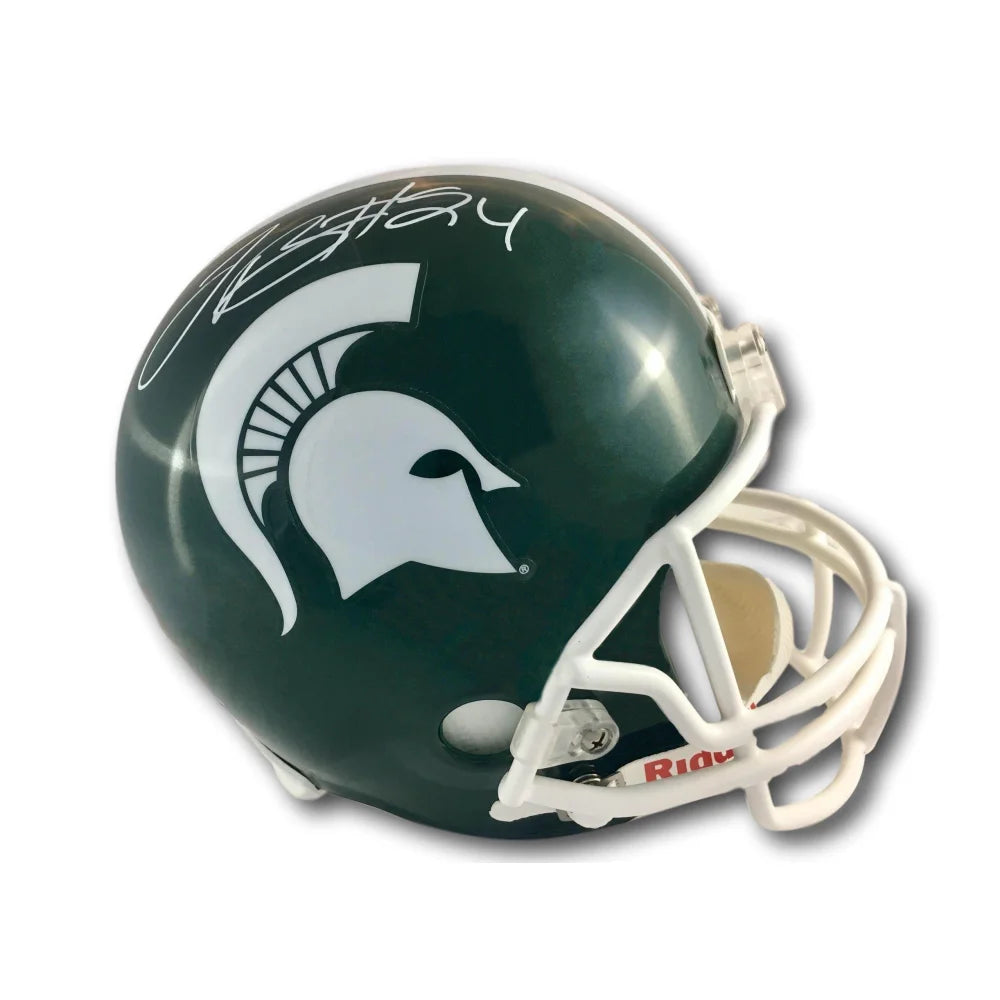 Le'Veon Bell Autographed Michigan State Spartans Football Helmet with COA - Pittsburgh Steelers Memorabilia for Collectors and Fans - Perfect for Sports Display and Gifting