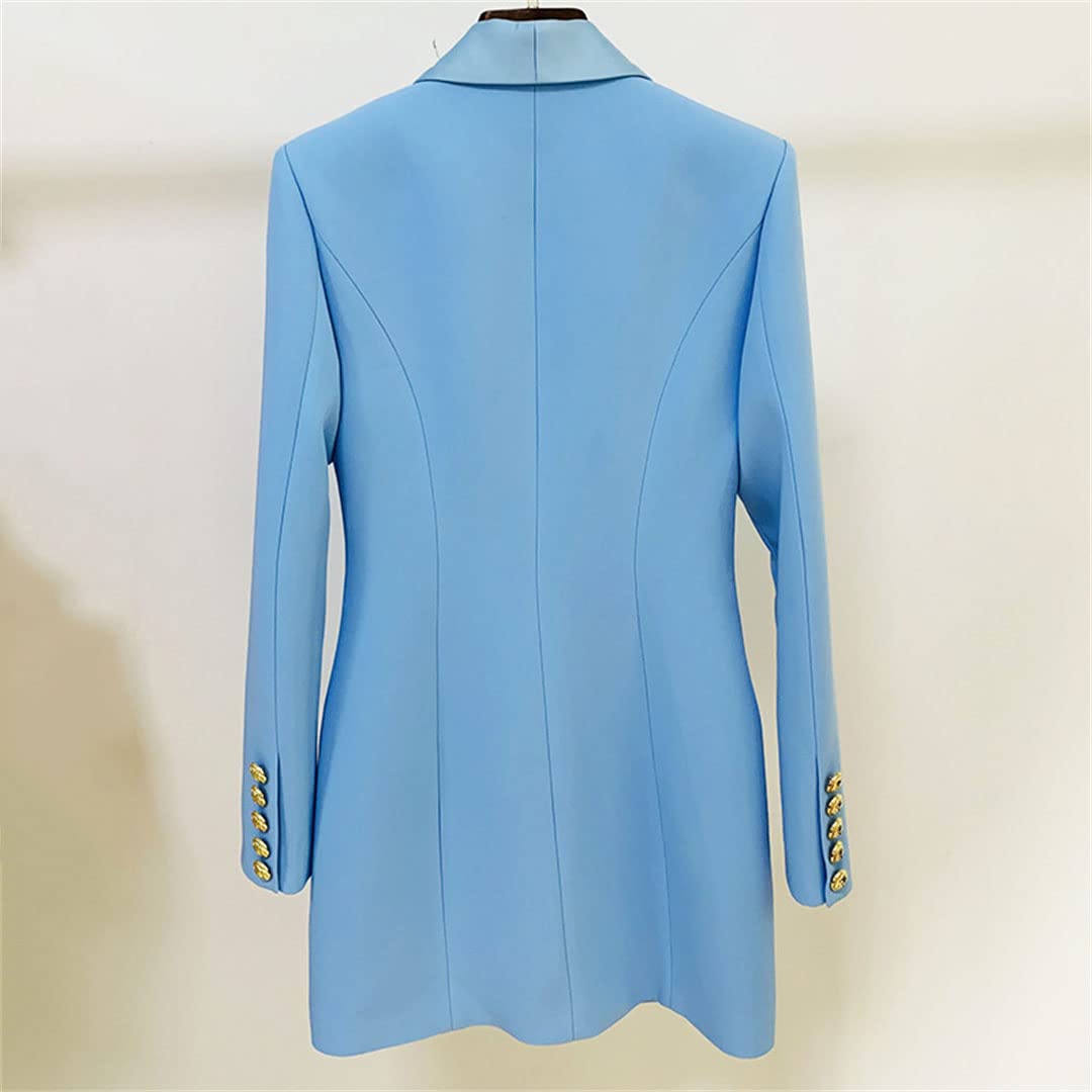 Women's Sexy Long Sleeve Blazer Dress - Formal Office Work Jacket with Shawl Collar & Double Breasted Design for Autumn | Perfect for Business Meetings, Office Wear & Professional Outfits