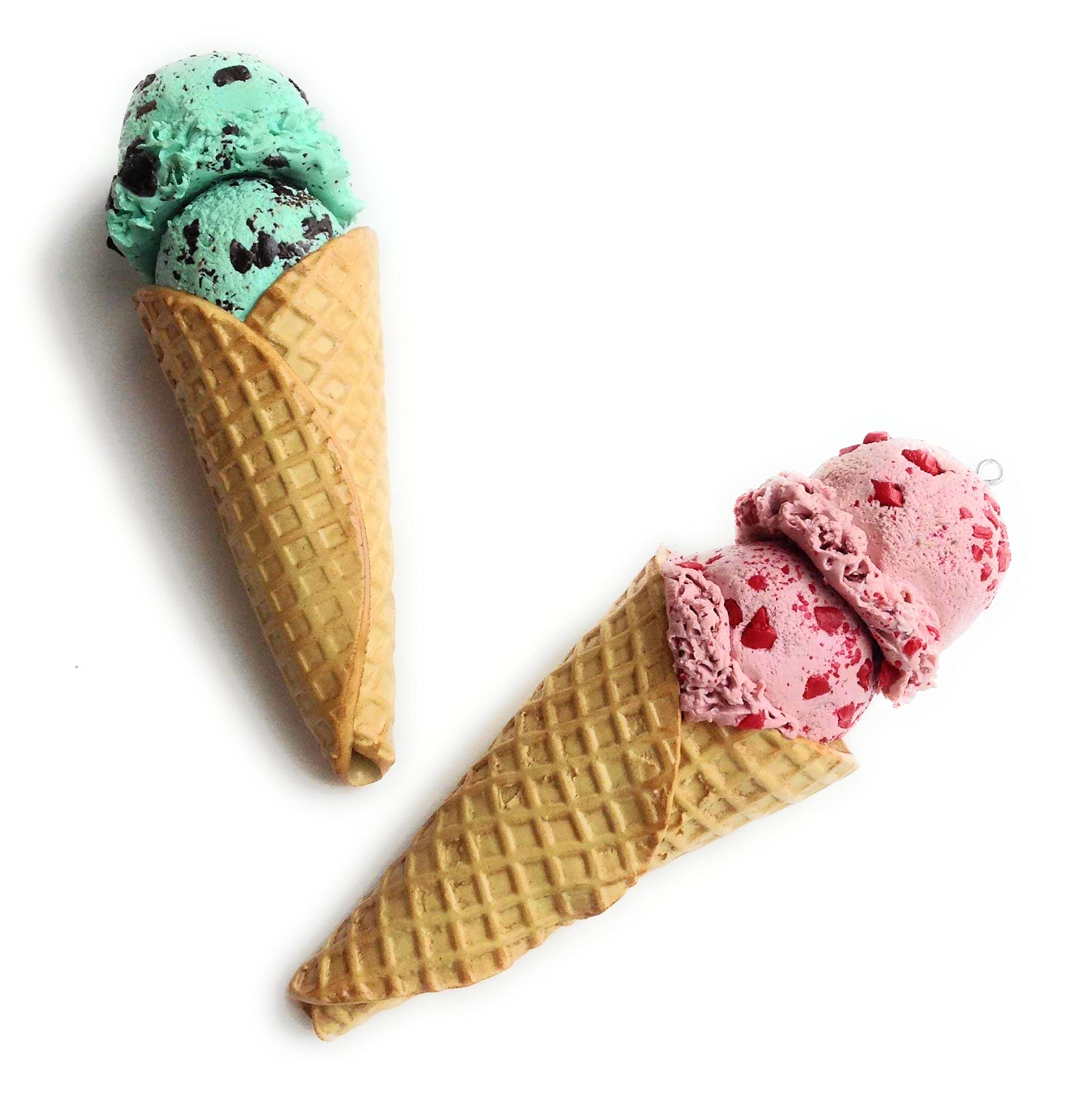 Festive Waffle Cone Christmas Ornament - Handmade Holiday Decor for Tree, Gift & Winter Home Decoration
