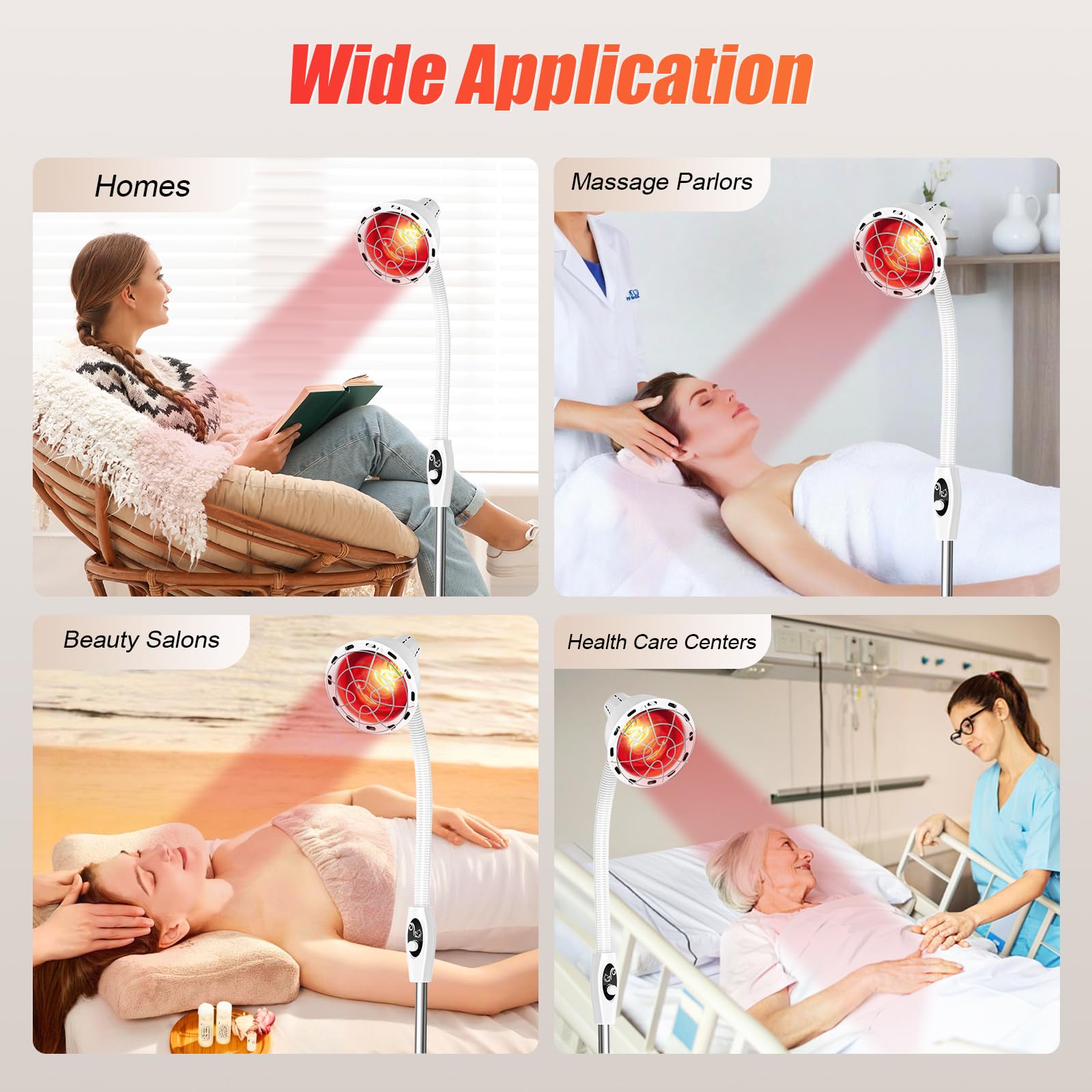 Gdrasuya10 275W Infrared Light Therapy Lamp - Near Red Heat Lamp for Pain Relief, Muscle Recovery & Joint Therapy - Adjustable Floor Stand for Home Use - Perfect for Athletes, Arthritis & Chronic Pain Sufferers