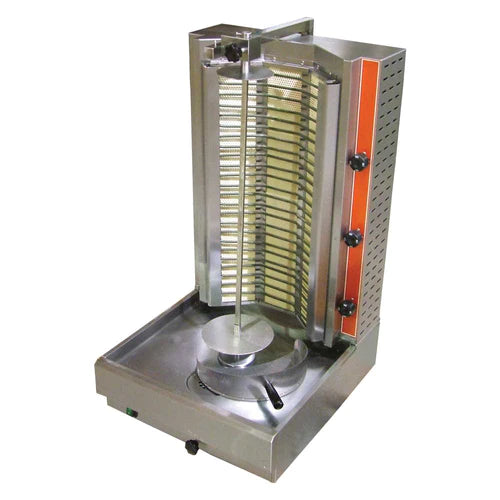 Cookline 4E 120 lb. Commercial Electric Vertical Gyro Shawarma Machine 220/240V - Perfect for Restaurants, Food Trucks & Catering Businesses