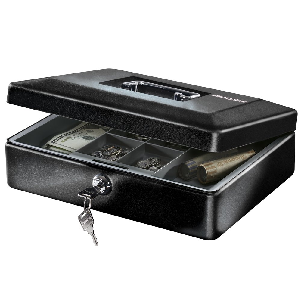 SentrySafe Fireproof Money Safe Box - Secure Cash Storage for Home & Business - Includes Garage Sale Pricing Stickers - Ideal for Retail Stores, Flea Markets & Personal Valuables Protection