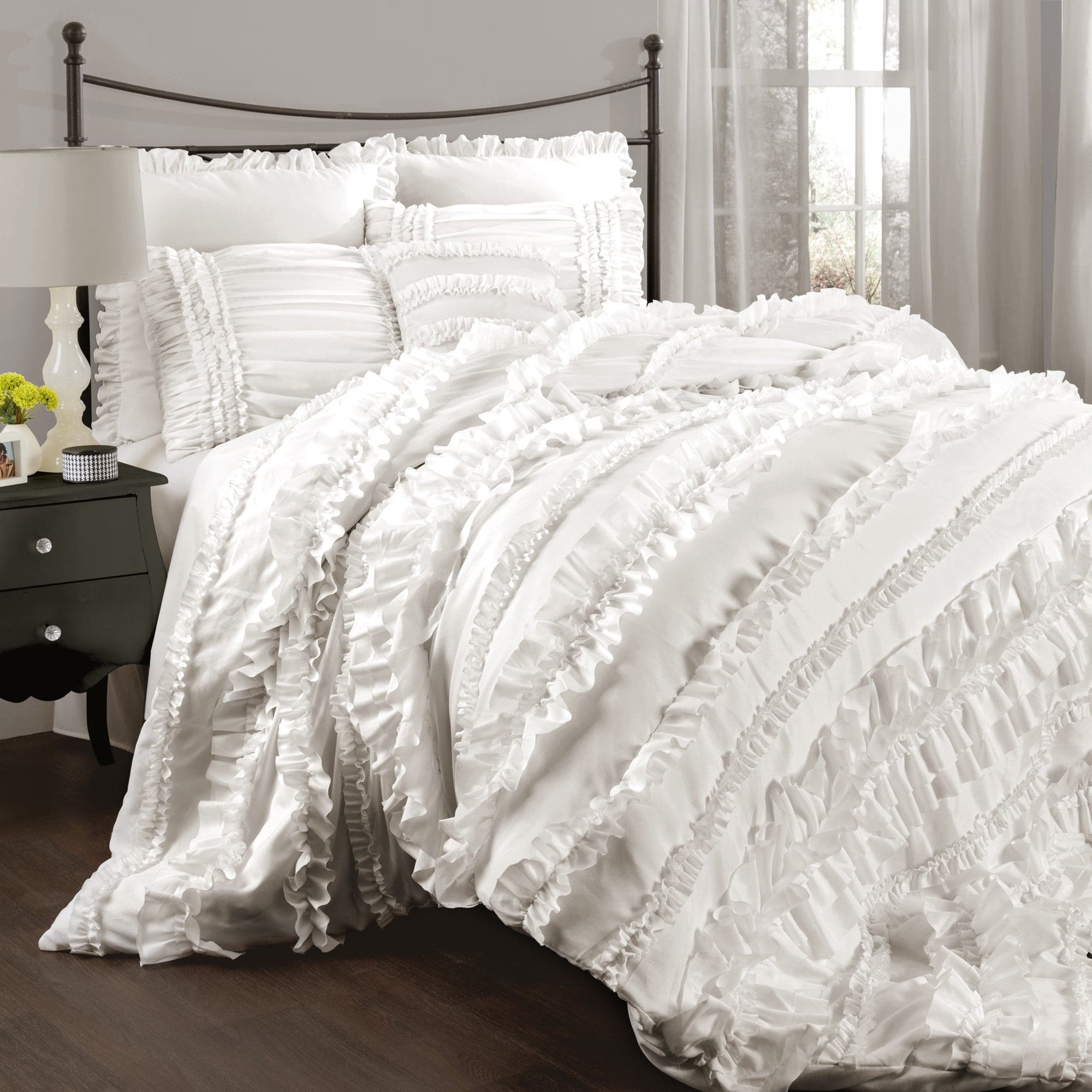 Belle 4-Piece Comforter Set - Queen Size Bedding with Duvet Cover, Pillow Shams & Sheet Set - Soft Microfiber Luxury Bedroom Decor for Cozy Nights & Guest Room Setup