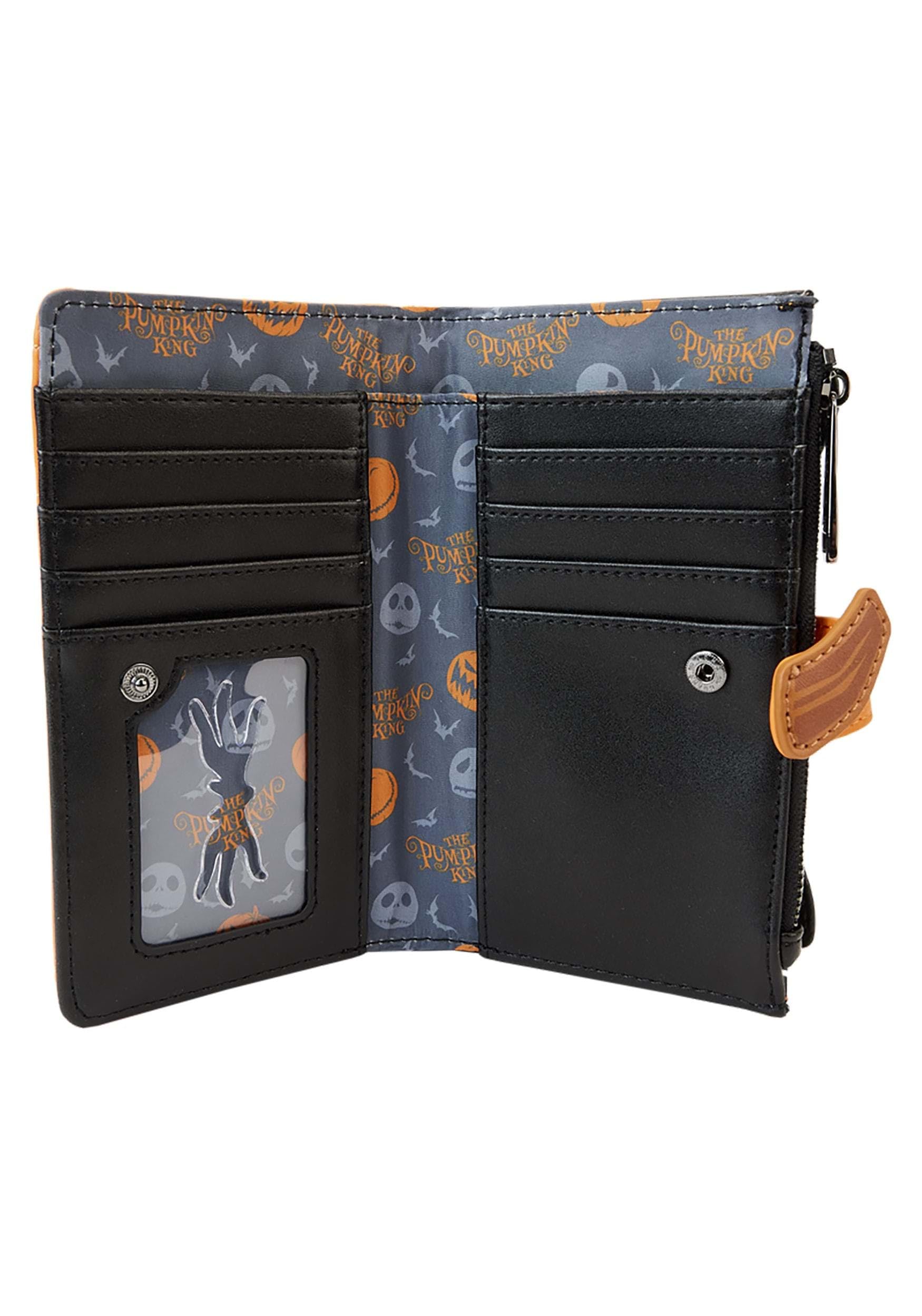 Loungefly Nightmare Before Christmas Jack Pumpkin Head Wallet - Disney Inspired Crossbody Wallet for Women & Men | Perfect for Halloween, Cosplay, and Disney Park Visits
