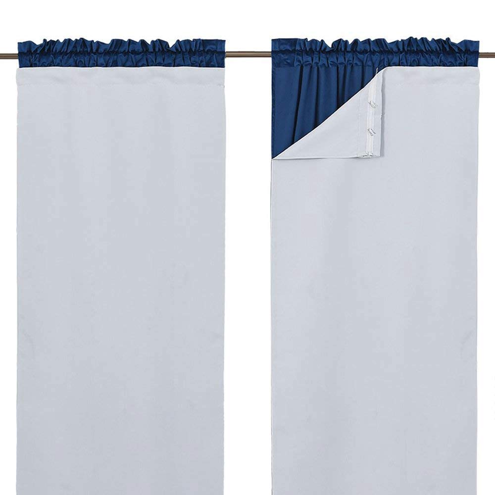 NICETOWN Blackout Thermal Insulated Window Curtains - 95 Inch Rod Pocket Darkening Drapes for Bedroom & Living Room (2 Panels, 27