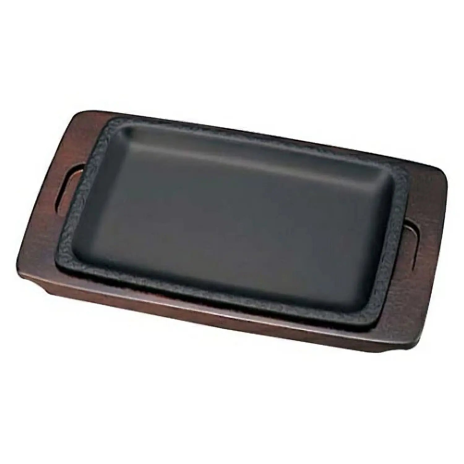 Premium Ikeda Cast Iron Square Sizzler Platter - Arabesque Design for Sizzling Fajitas, Steaks & Hot Dishes - Perfect for Restaurants, BBQs & Home Cooking