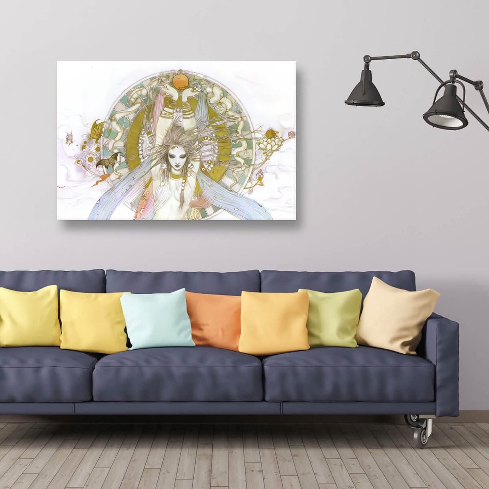 Yoshitaka Amano Character Designer & Illustrator Art Print - 24x36 Inch (60x90cm) Premium Canvas Wall Art Poster - Perfect for Bedroom, Living Room & Modern Home Decor - Anime Fan Gift & Office Wall Decoration