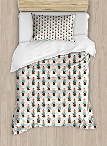 Peach Teal Dark Brown