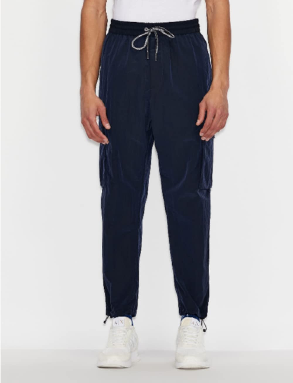 Armani Exchange Men's Cargo Jogger Pants with Drawstring Waist & 4 Pockets - Comfortable Casual Workout & Streetwear Style for Gym, Running, and Everyday Wear