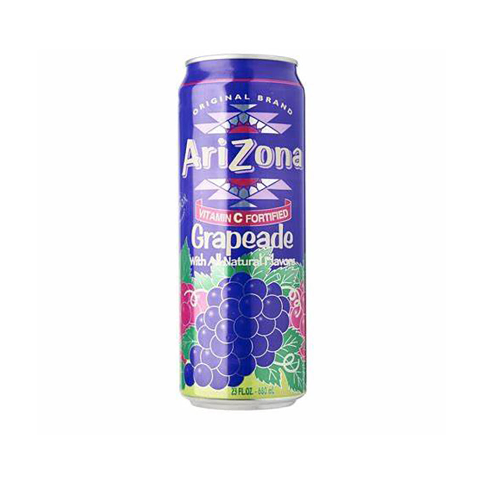 AriZona Grapeade Drink - 22oz Canned Grape Juice Beverage | Refreshing & Sweet Flavor for Parties, Picnics & Outdoor Activities