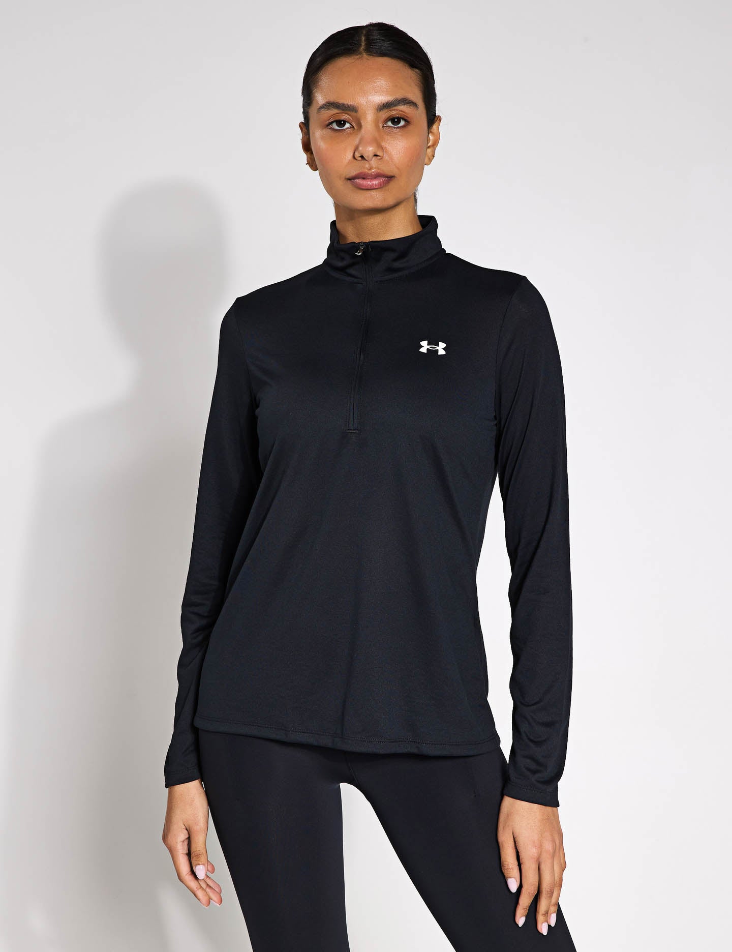 UA Tech 1/2 Zip Pullover - Black & White Performance Shirt for Men & Women | Gym Workout, Running & Outdoor Activities