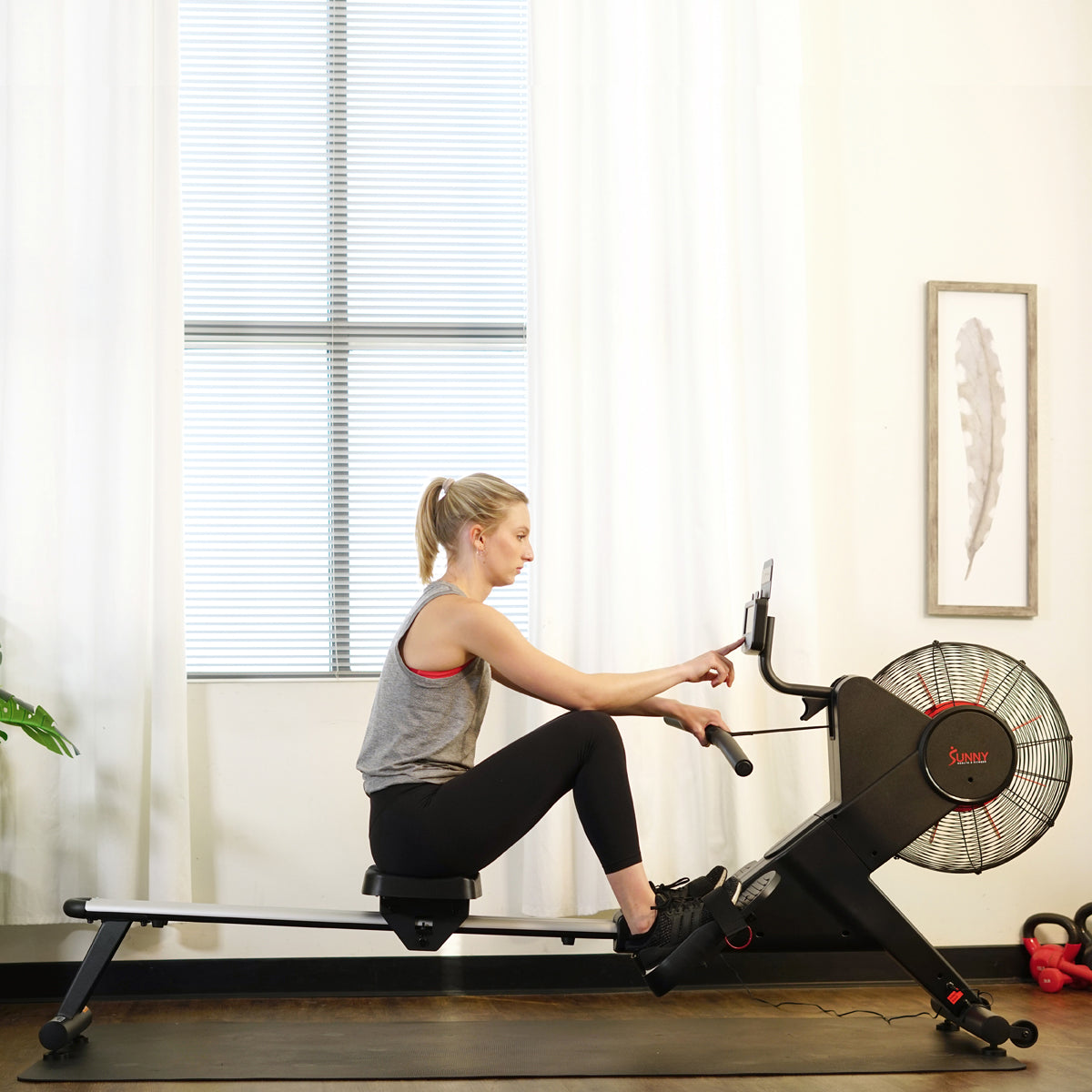 Premium Carbon Air Magnetic Rowing Machine for Home Gym - Quiet & Smooth Full-Body Workout for Cardio, Strength Training & Weight Loss