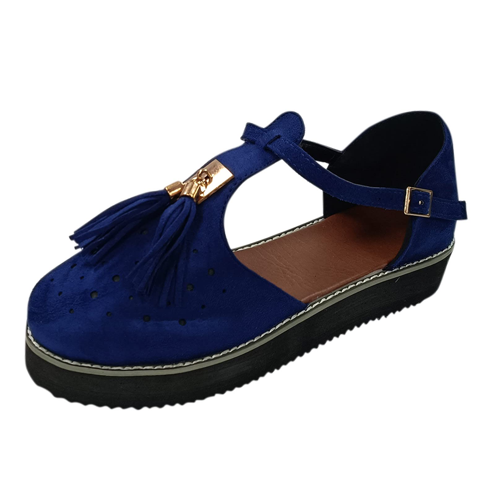 Women's Platform Sandals with Tassel Fringe - Fashion Casual Hollow Wedge Sandals for Girls & Ladies | Perfect for Summer Outfits, Beach Vacations & Casual Wear