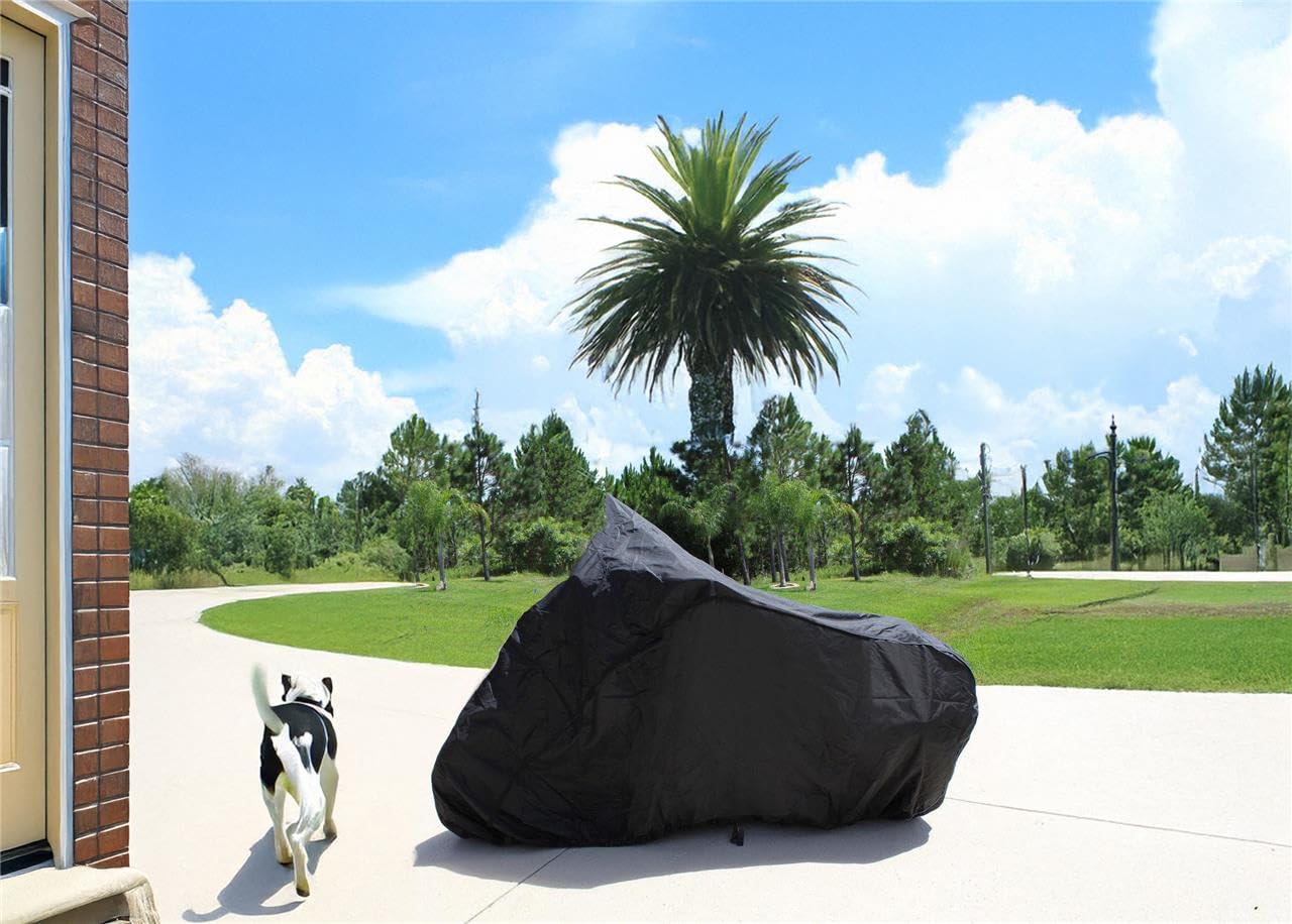 SBU Motorcycle Cover for Victory Judge 2013 - Heavy Duty UV Protection, Waterproof & Breathable Chopper Bike Tarp - Portable Vehicle Storage Cover for Outdoor Parking, Travel & Long-Term Protection
