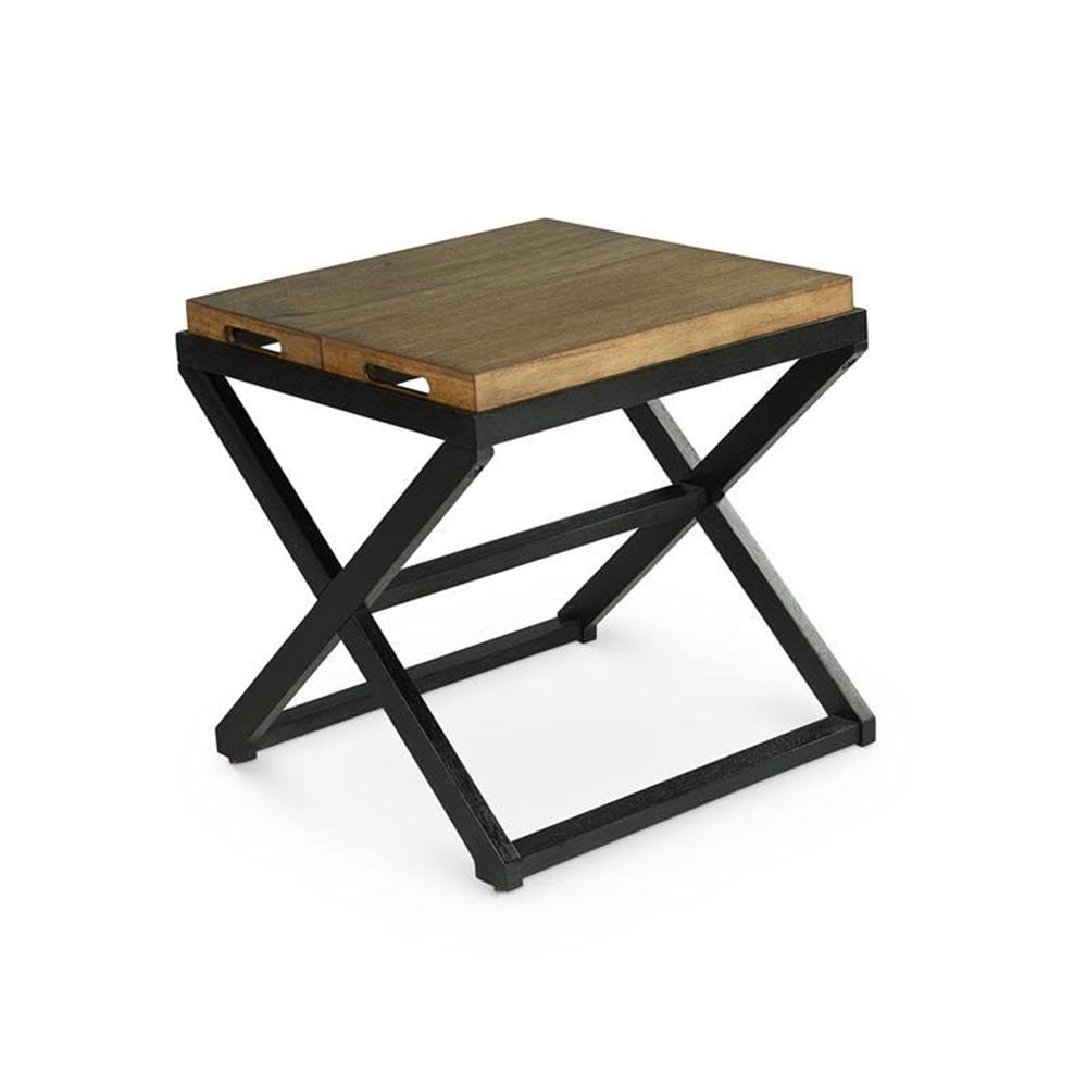 Steve Silver Co Topeka End Table with Reversible & Removable Trays - Asian-Inspired Transitional Design Living Room Side Table - 24