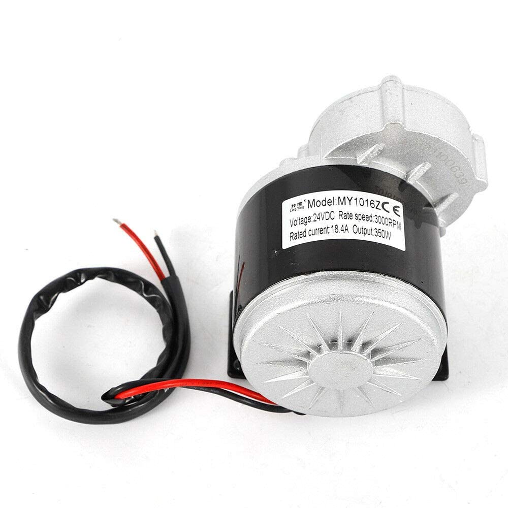 24V 350W MY1016Z3 Gear Reduction Electric Motor with 9T Sprocket - High Torque Brushless DC Motor for E-Bikes, Mini Bikes, Scooters & DIY Electric Vehicle Projects | Perfect for Commuting, Off-Road Adventures & Custom Builds