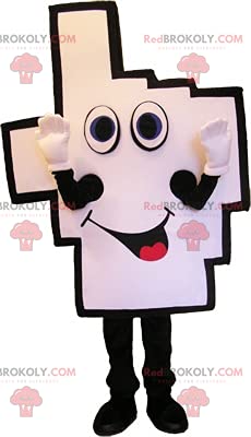SPOTSOUND White & Black Supporter Hand - REDBROKOLY Mascot for Sports Fans, Team Spirit & Game Day Accessories