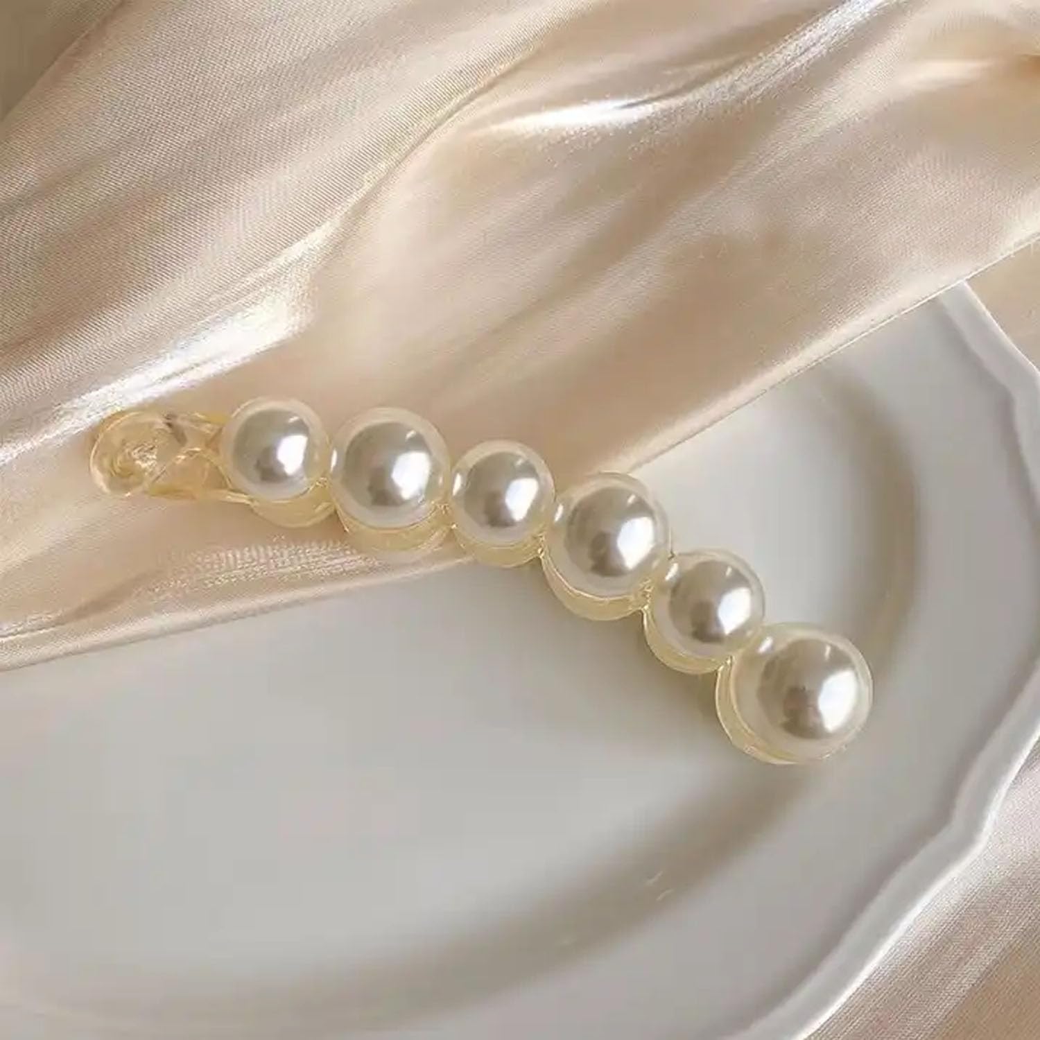Kidzoo 1Pc PEARL BANANA CLIP for Girls & Women - 4.3