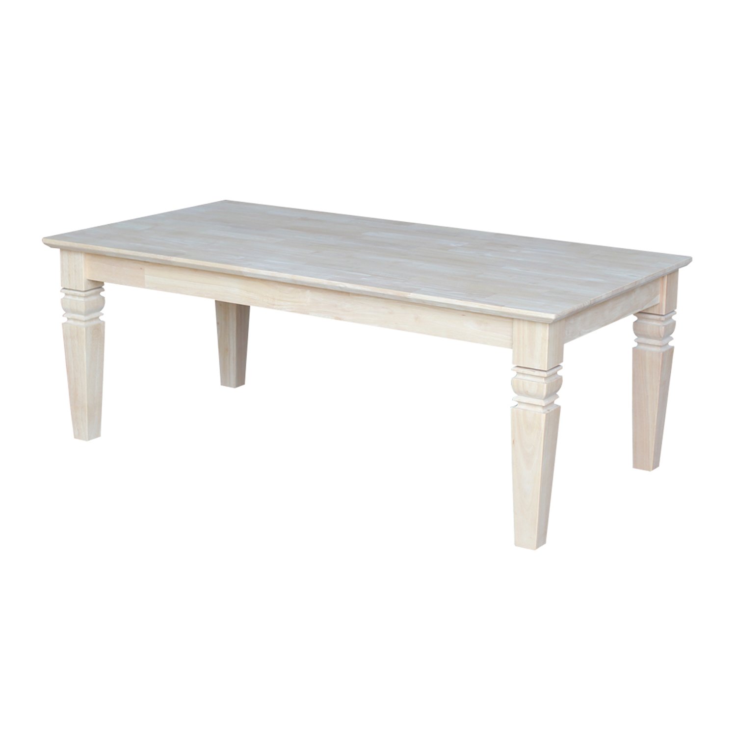 Unfinished Java Coffee Table by International Concepts - Rustic Wooden Side Table for Living Room, Lounge & Office Decor