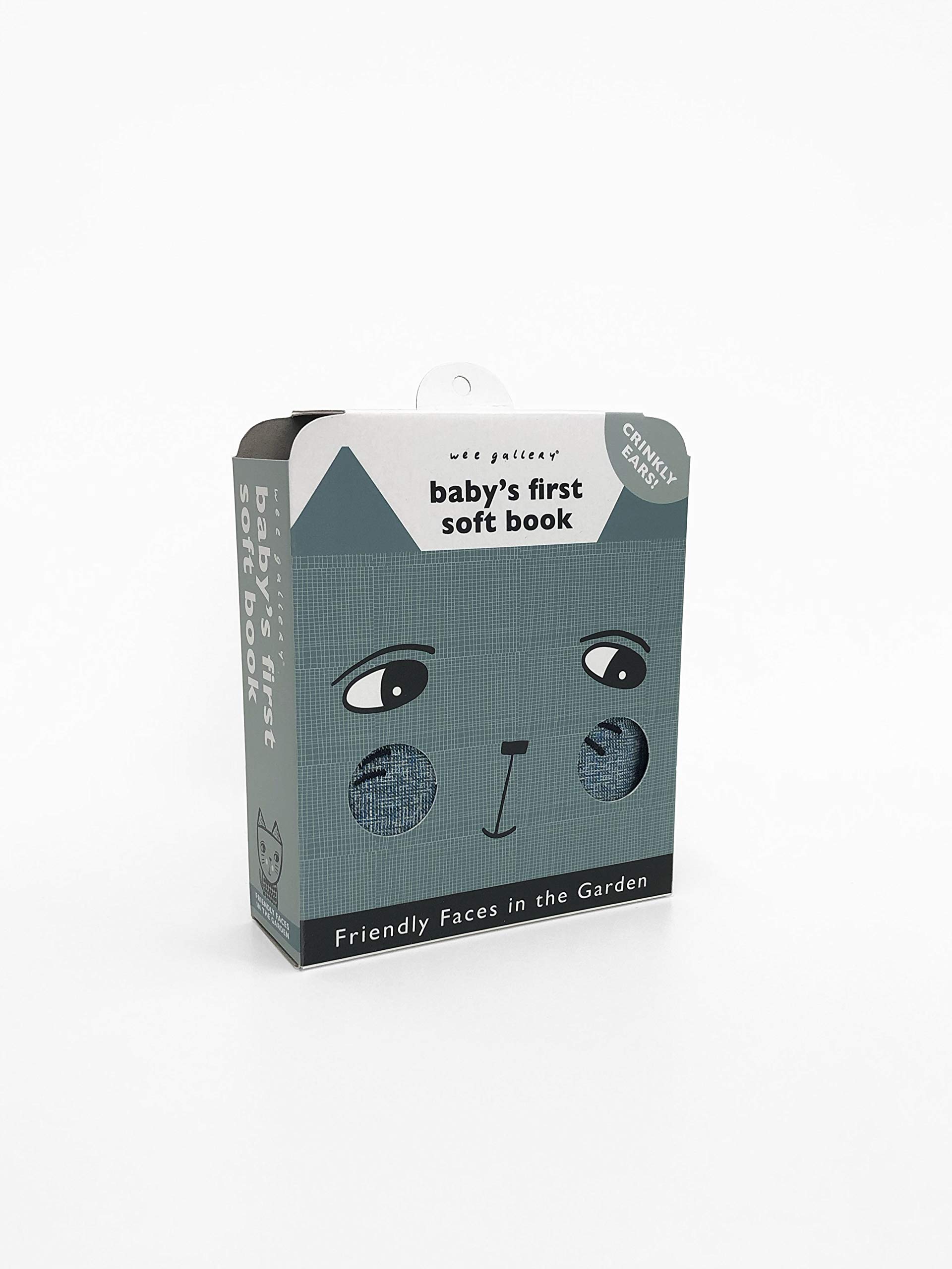 Wee Gallery Cloth Books - Friendly Faces: In the Garden (2020 Edition) | Baby's First Soft Book for Sensory Play & Early Learning | Perfect for Tummy Time, Bedtime Stories & Infant Development