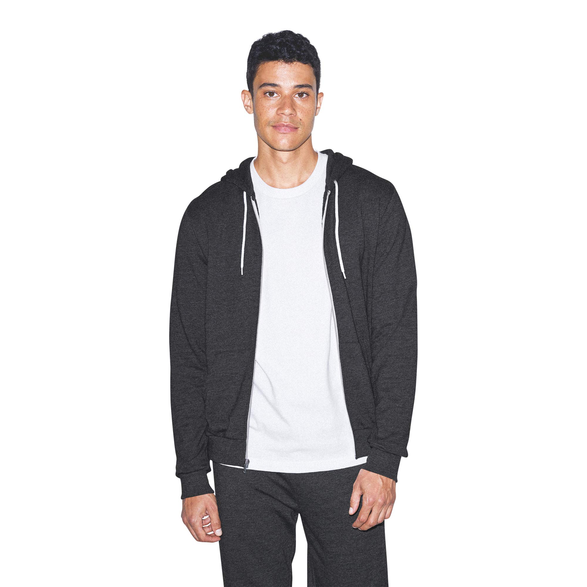 American Apparel Unisex Tri-blend Terry Long Sleeve Zip Hoodie | Soft Cotton Blend Pullover | Casual Streetwear for Men & Women | Perfect for Gym, Lounge & Outdoor Activities