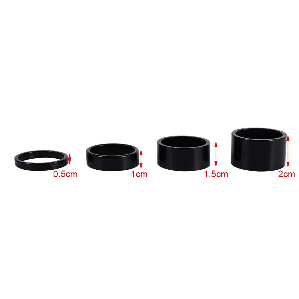 VGEBY1 Headset Spacer Set - 5mm/10mm/15mm/20mm Aluminum Alloy Bicycle Stem Fork Spacers (Blue) - Perfect for Bike Handlebar Height Adjustment & MTB/Road Bike Upgrades
