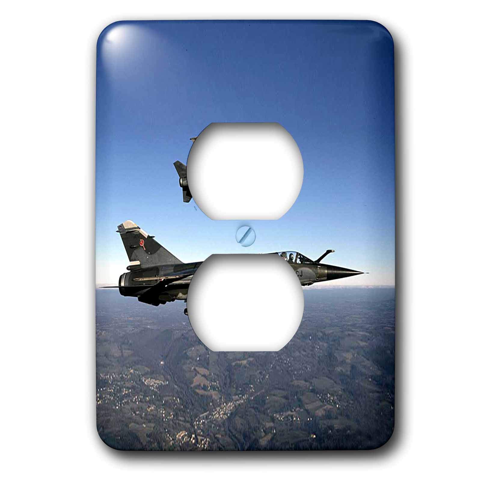 3D Rose Air Force Themed 2-Outlet Wall Plate Cover - Patriotic Decor for Home, Office & Military Gifts (LSP_13895_6) - Perfect for Bedrooms, Living Rooms & Military Appreciation Spaces