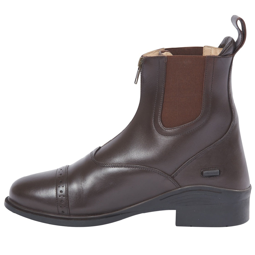 Dublin Evolution Zip Front Paddock Boots - Equestrian Riding Boots for Women & Men - Waterproof Leather Horseback Riding Boots for Stable Work, Training & Show Jumping