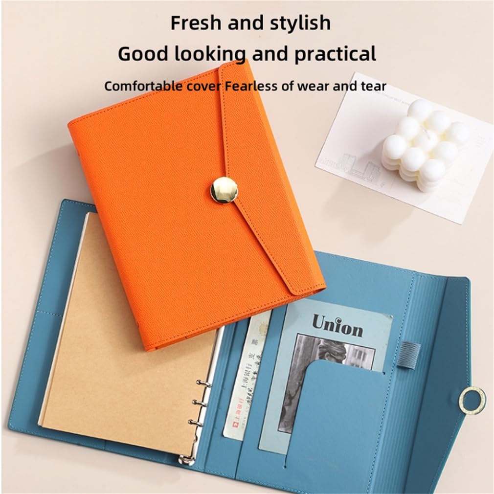 HBNOM 2024-2025 Academic Planner - Monthly & Weekly Organizer with Loose-Leaf Design, Textured Leather Cover & Flexible Binding - Perfect for Students, Professionals & Office Use (Blue)