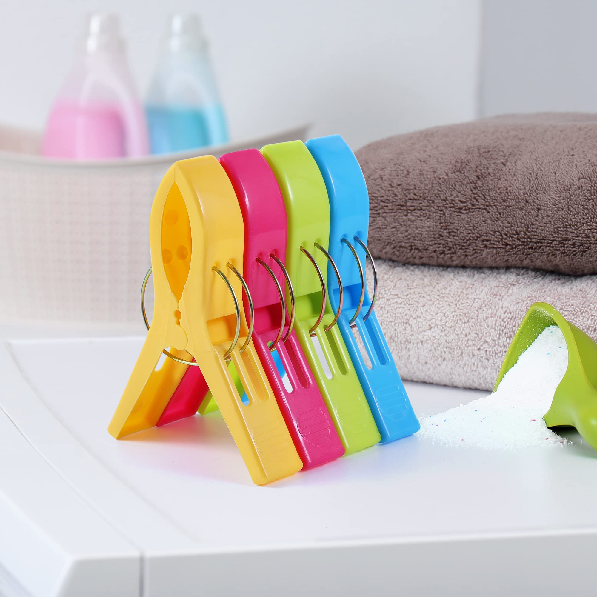 Beach Towel Clips - 8 Pack Chair & Towel Holders for Outdoor Use