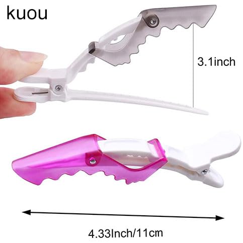 24 PCS Plastic Crocodile Hair Clips for Styling, Sectioning & Hairdressing - Perfect for Salon, Home Use & DIY Hairstyles