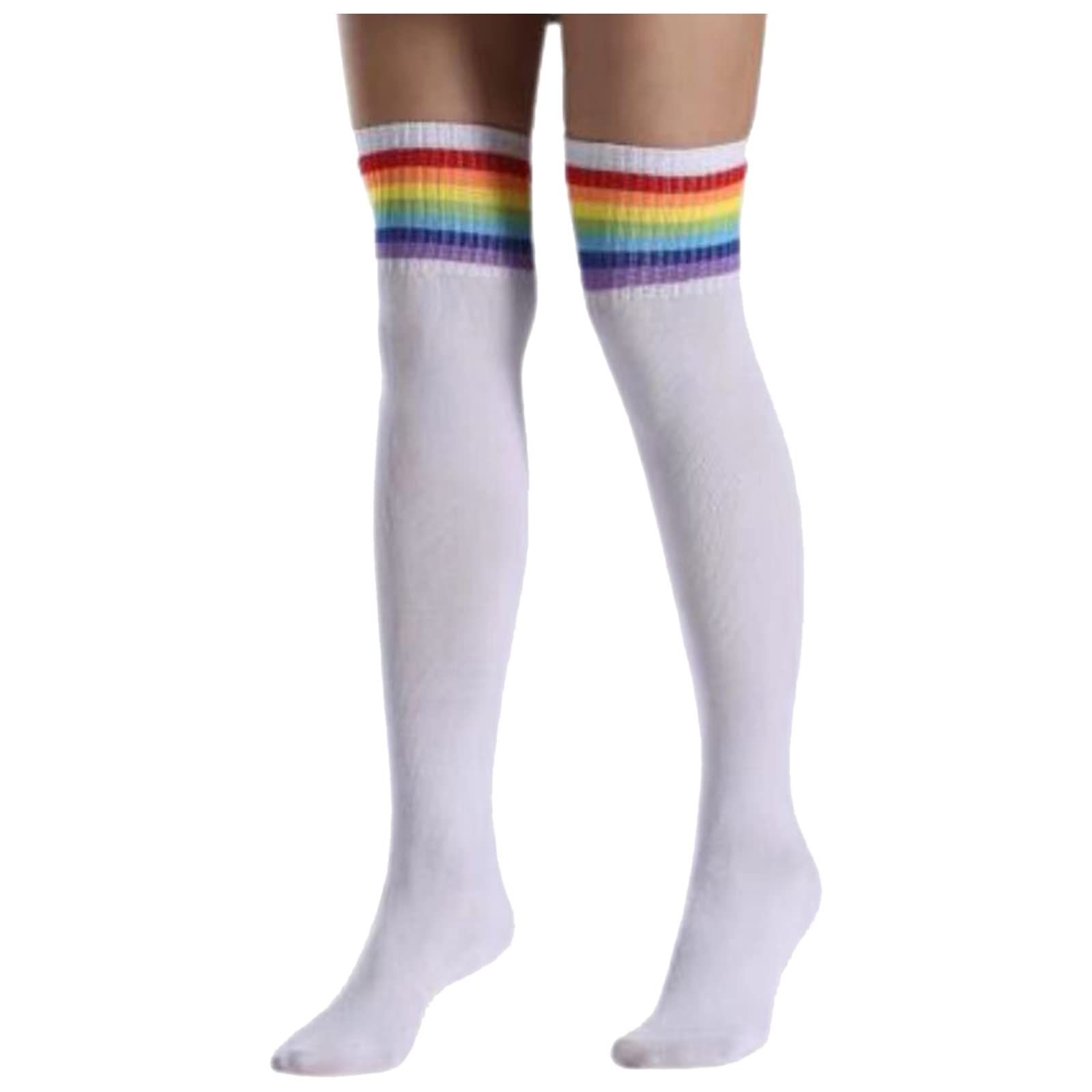 **Striped Thigh High Socks for Women & Girls - Knee High Stockings, Fashionable & Comfortable Long Socks - Perfect for Gifts, Cosplay, Winter Outfits & Everyday Wear**