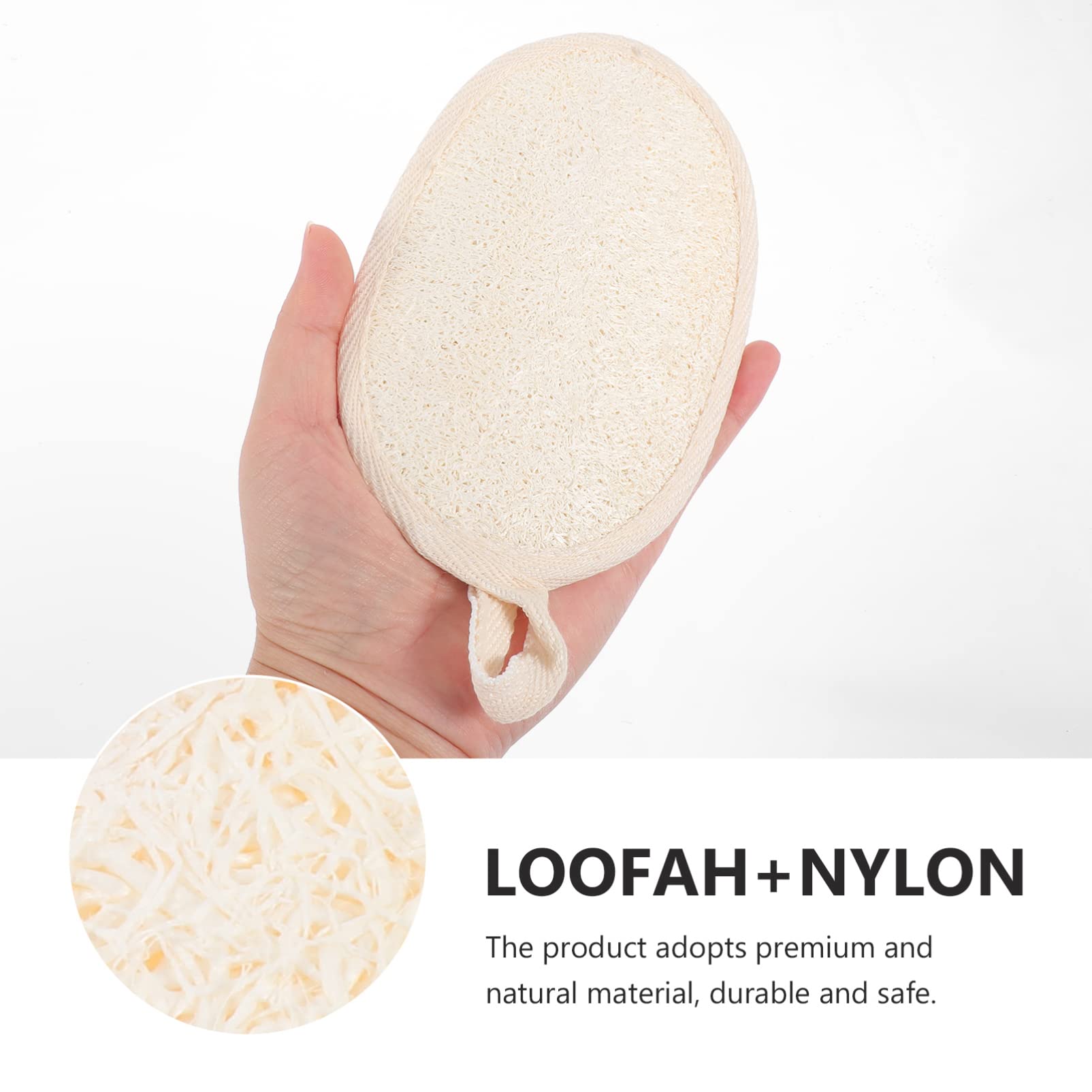 EXCLUZO 6-Pack Natural Loofah Sponge Pads for Exfoliating & Cleansing | Organic Bath Towels & Body Scrubbers | Perfect for Shower, Spa, and Skincare Routine