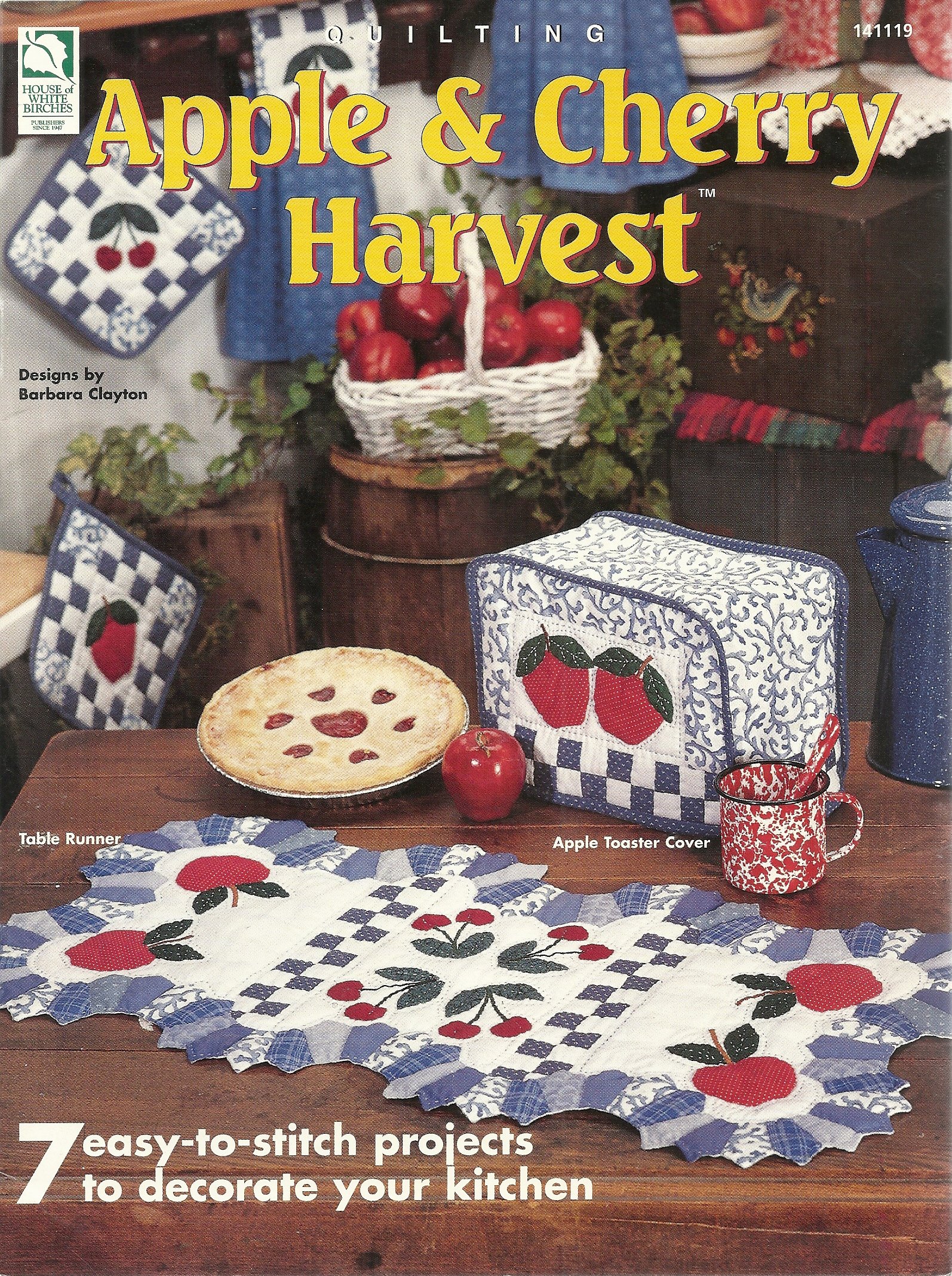 Apple & Cherry Harvest Quilting Kit by House of White Birches (141119) - Perfect for Fall Decor, DIY Home Projects & Seasonal Crafting