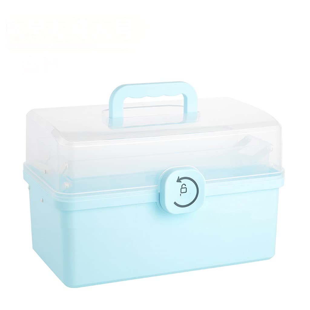 GSDNV Kids Hair Accessories Organizer Box - Blue Jewelry Storage Case for Girls, 28x15.5cm Desktop Hair Band Holder - Perfect for Bedroom, Bathroom & Travel Organization