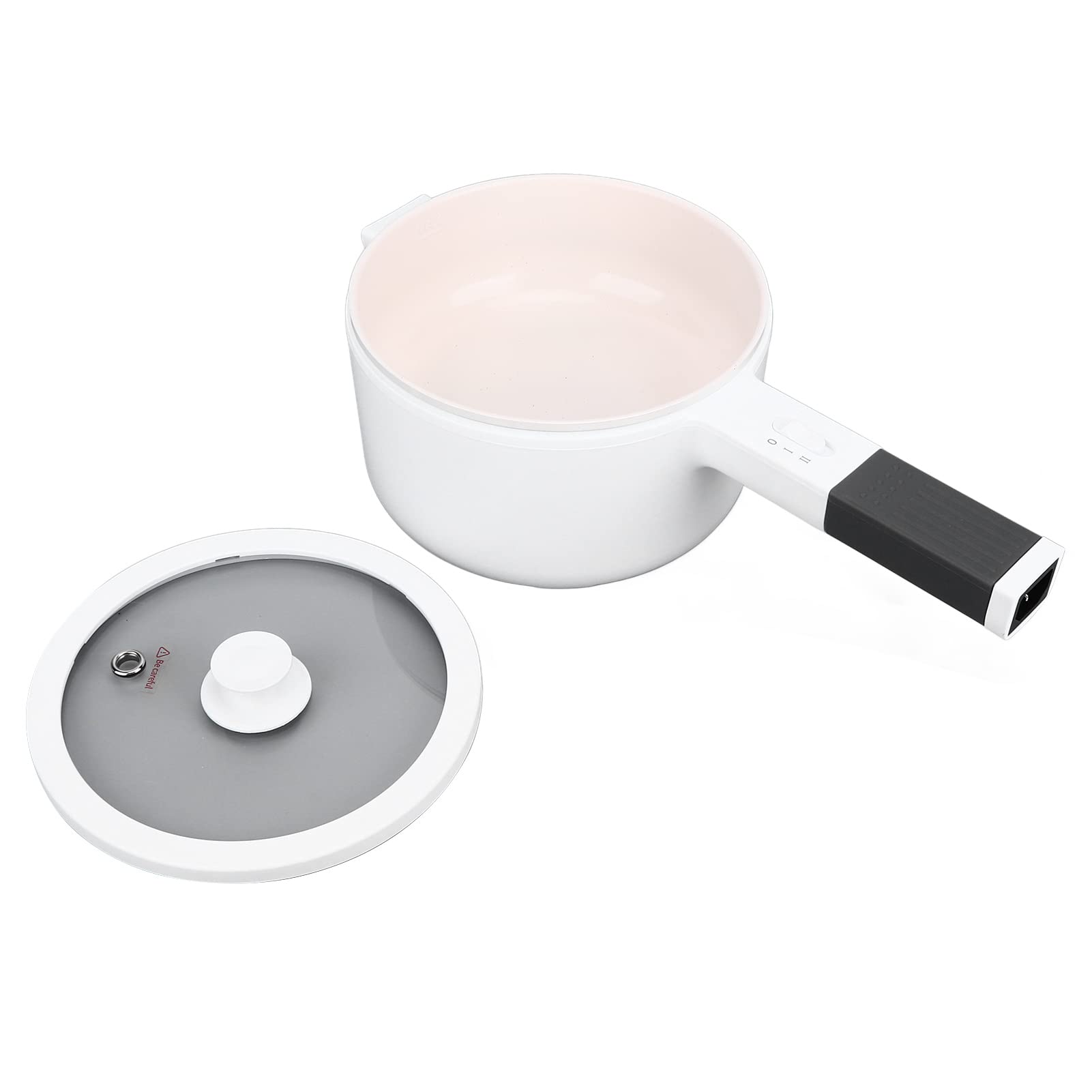 1.6L 700W Electric Hot Pot - Portable Single Layer Multi-Functional Cooker with Long Handle Power Cord for Noodles, Eggs & Steak | Perfect for Dorm Rooms, Small Kitchens & Camping Cooking (US)