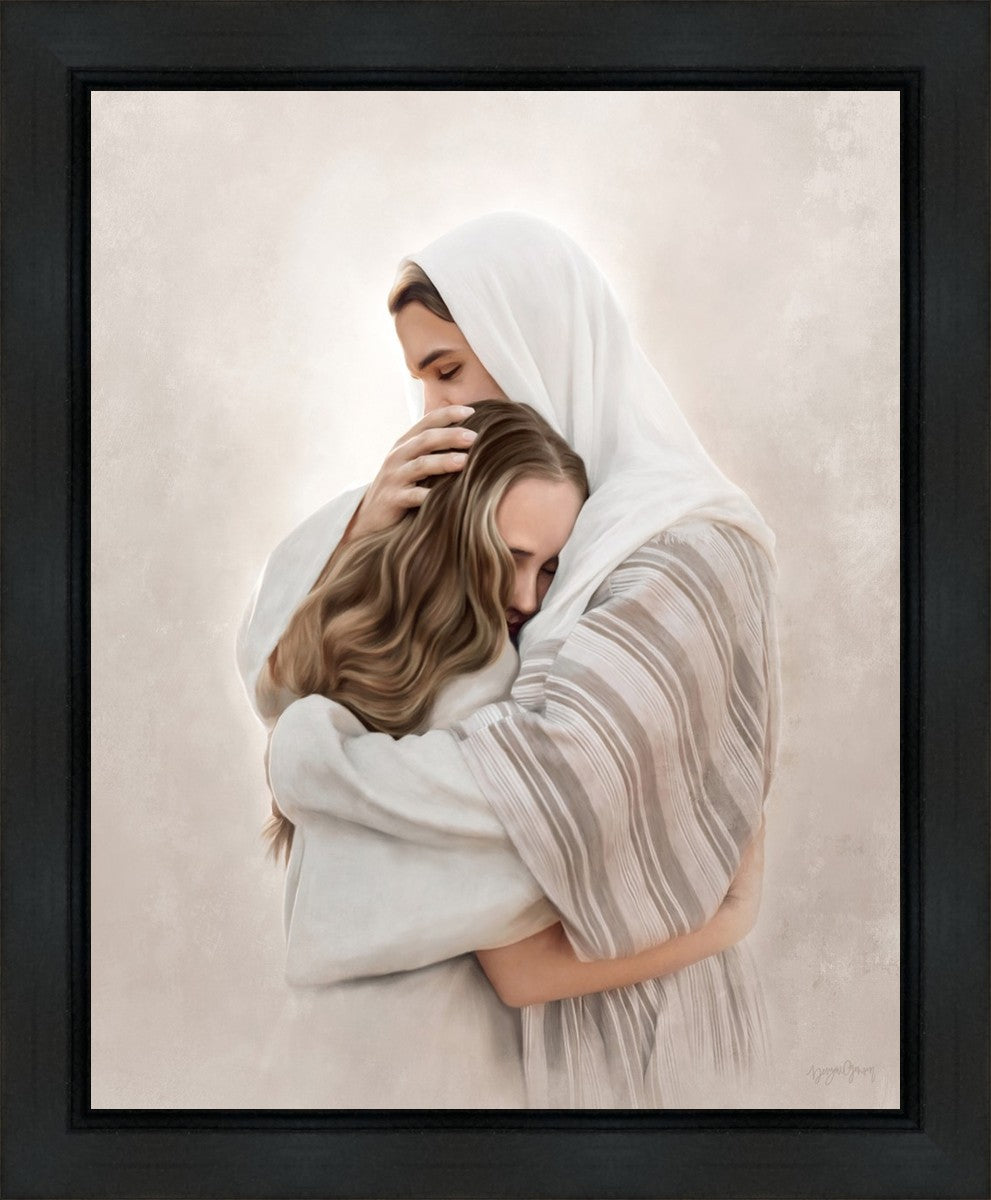 Encircled in His Love Gallery Wrap Canvas - Inspirational Christian Wall Art for Home, Church & Office Decor - Perfect for Living Room, Bedroom & Prayer Space