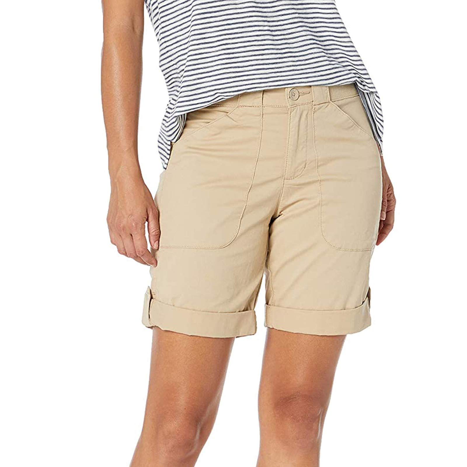 Women's Bermuda Cargo Shorts - Outdoor Hiking, Yoga, Running & Lounge Athletic Shorts - Comfortable Casual Chino Workout Shorts for Active Lifestyle