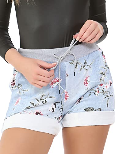 Light Denim Rose Floral Print