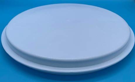 Whitefurze 10-Inch Round Plastic Cake Box - Durable & Leak-Proof for Birthday, Wedding & Party Desserts - White