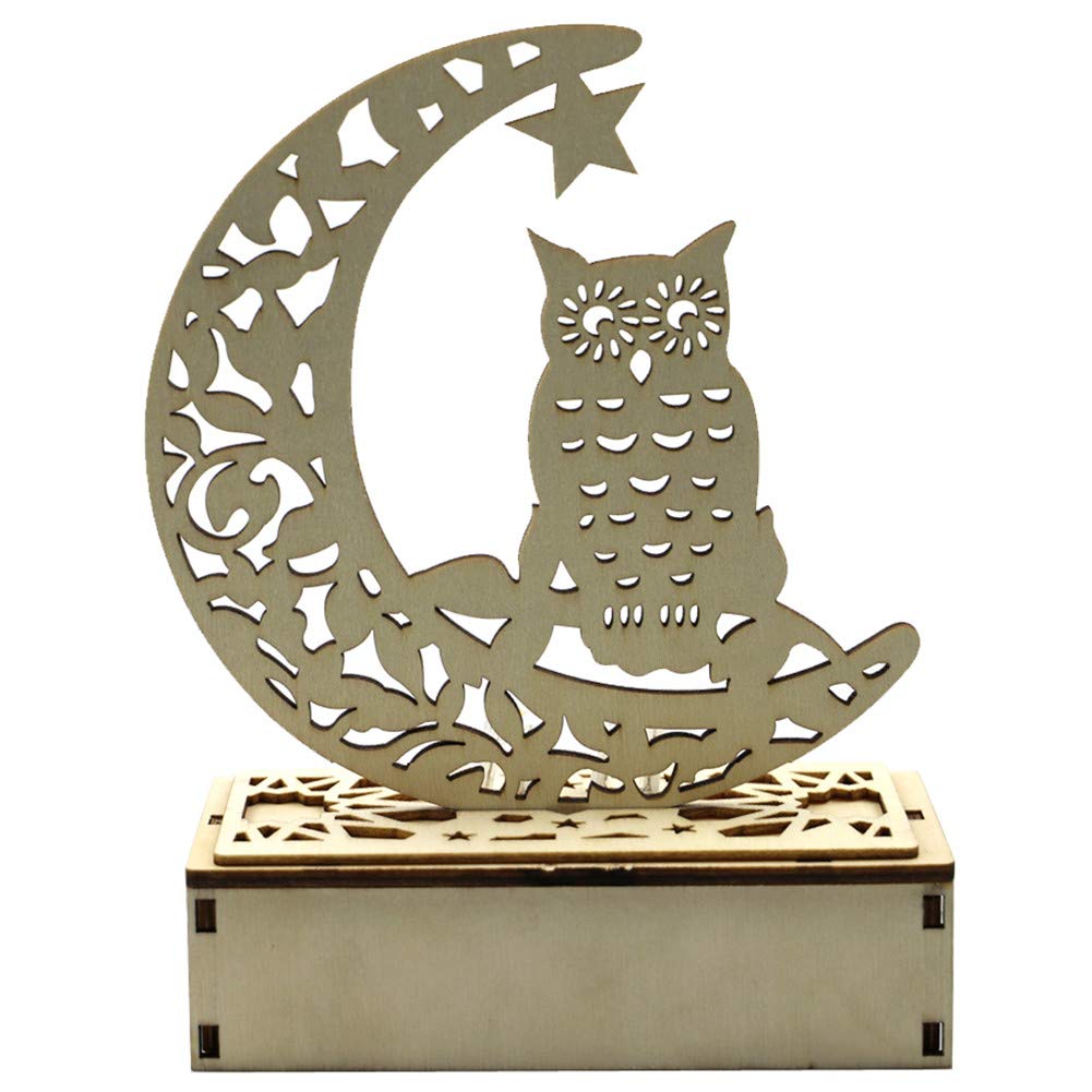 Halloween LED Light - Moon Elf Shape Wooden LED Lamp for Home Decor, Party & Holiday Decoration | Spooky Night Light for Indoor & Outdoor Use