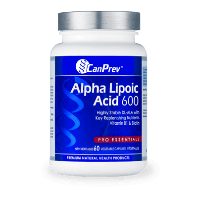 Canprev Alpha Lipoic Acid 600mg - 60 Capsules Supplement for Antioxidant Support & Nerve Health | Energy Boost & Blood Sugar Balance | Perfect for Daily Wellness & Anti-Aging Routine