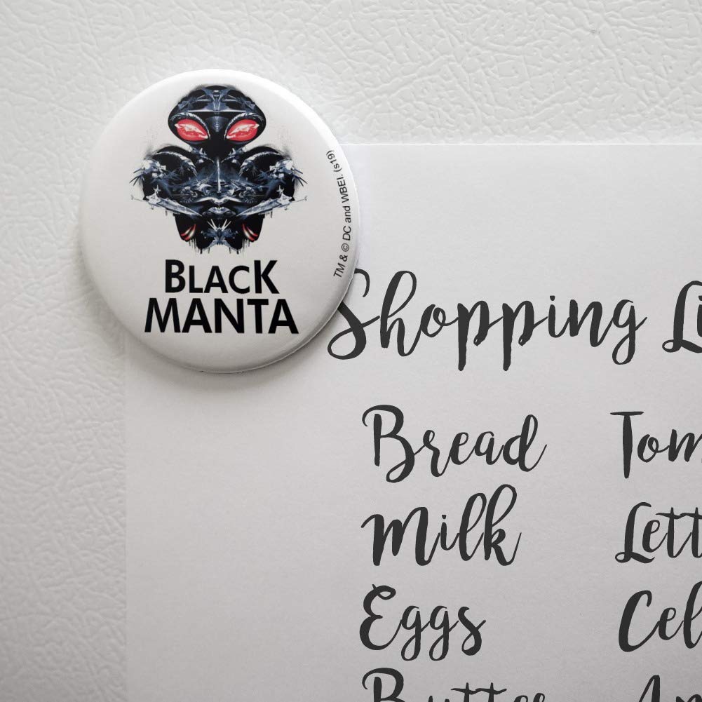 Aquaman Movie Black Manta Fridge Magnet - Superhero Refrigerator Decoration for Kitchen, Office & Dorm Room (DC Comics Collectible Gift)