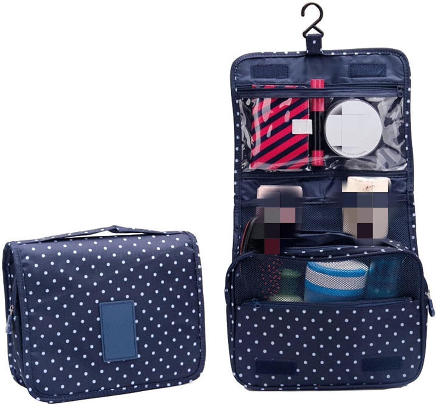 CLUSPEX Waterproof Hanging Toiletry Bag for Travel - Multi-Function Cosmetic Organizer with Multiple Pockets, Makeup Bag for Women & Men (Random Colors) - Perfect for Camping, Gym, Business Trips & Daily Use