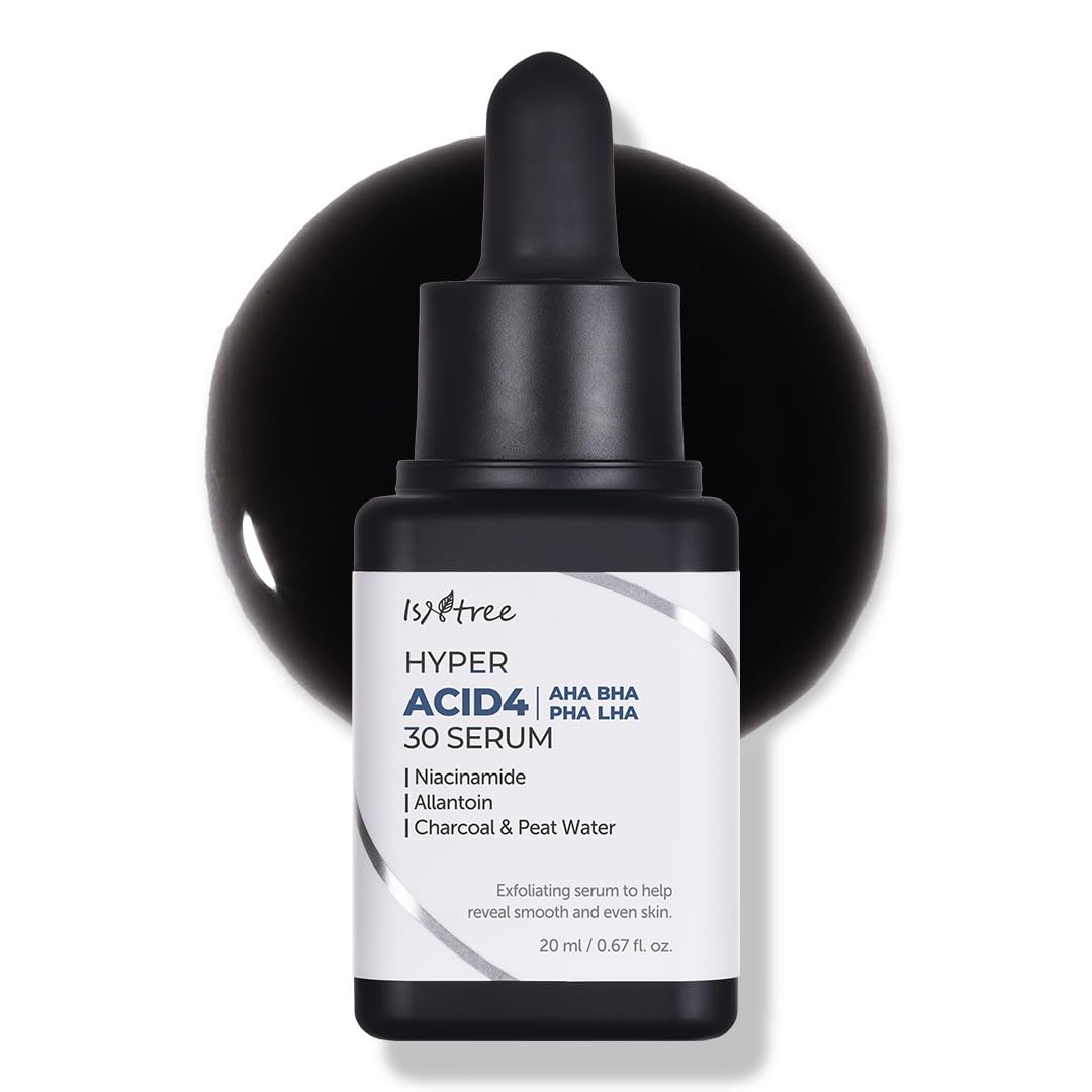 ISNTREE Hyper Acid 4 (AHA BHA PHA LAH) 30 Serum 20ml - Gentle Chemical Exfoliating Face Wash-off Serum for Clear Skin | Korean Skincare | Perfect for Daily Exfoliation & Acne Treatment