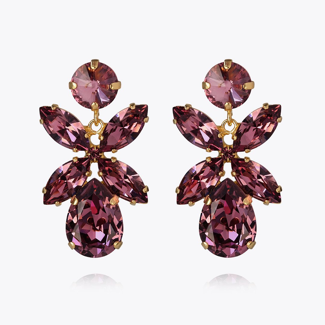 Dione Elegant Floral Earrings | Iris-Inspired Jewelry for Women | Perfect for Weddings, Parties & Everyday Wear