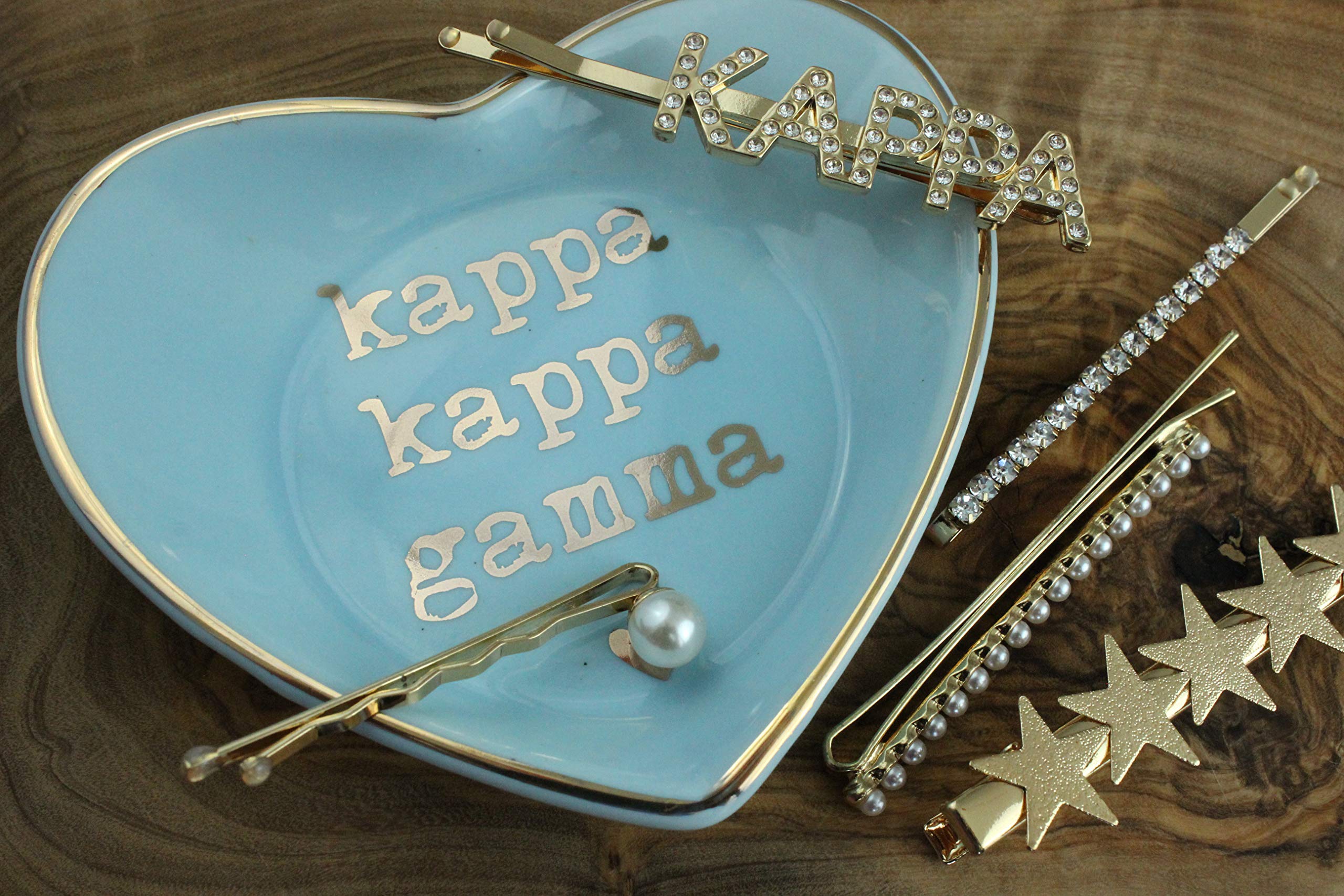 Kappa Kappa Gamma Sorority Hair Clips - 6 Pack Hair Barrettes for Women & Girls - Perfect for Sorority Events, College Parties & Greek Life Accessories