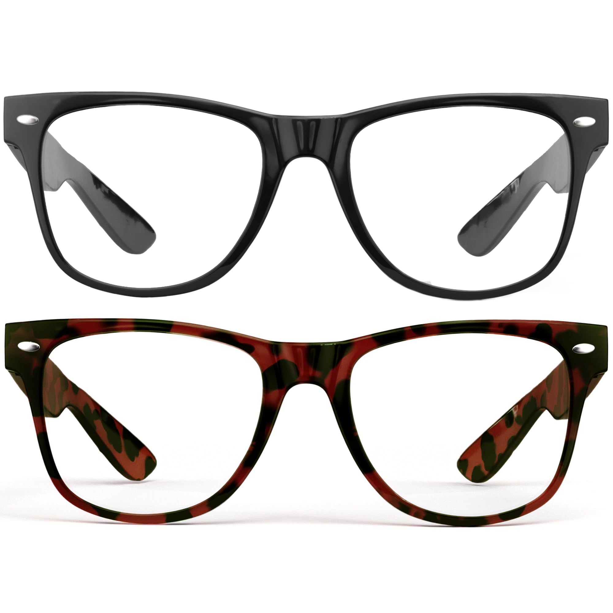 2 Pack High Magnification Reading Glasses (+1.00 to +6.00) - Strong Power Readers for Seniors & Adults - Perfect for Reading, Crafts & Close Work