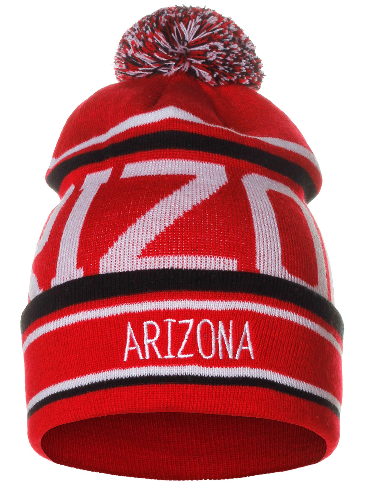 Unisex USA Cities Fashion Large Letters Pom Pom Knit Beanie Hat - Warm Winter Accessory for Men & Women - Perfect for Outdoor Activities, Travel & Street Style