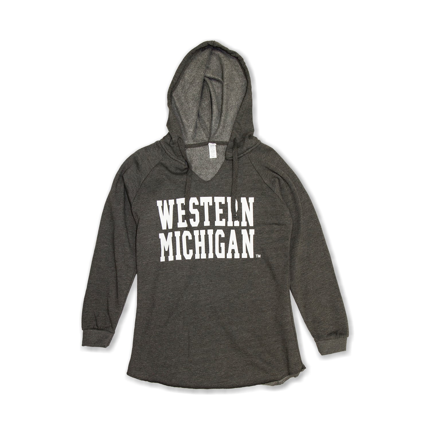 Women's Western Michigan Classic Raw Hem Hoodie - Cozy Pullover Sweatshirt for Casual Wear & College Spirit
